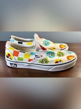 RARE Vans x Disney World 50th Anniversary Character Button Slip-On M 7.0 / W 8.5